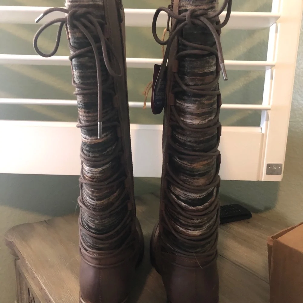Southwestern Style Bionico Weatherproof Epping Tall Boots Size 7.5 Aztec Brown - Picture 2 of 13